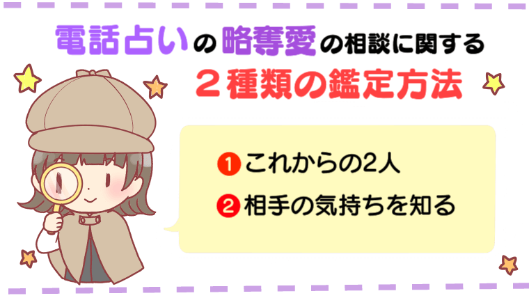 電話占いの略奪愛の相談に関する２種類の鑑定方法