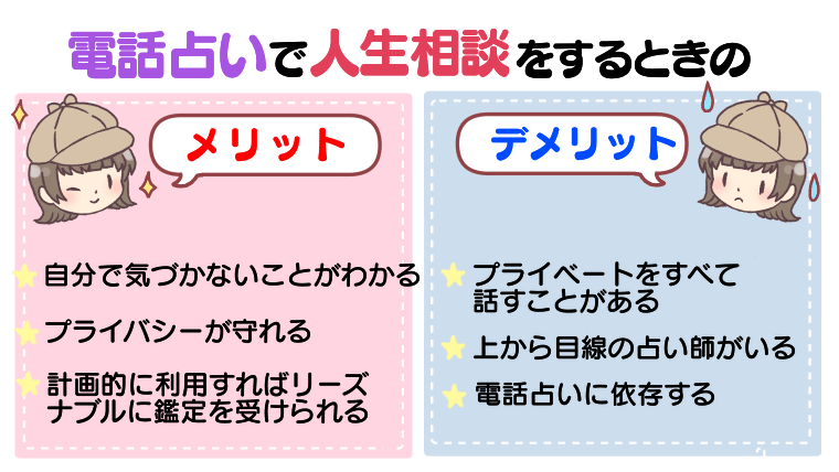 電話占いで人生相談をするときのメリット・デメリット