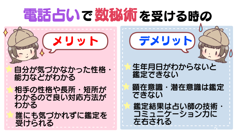 電話占いで数秘術を受ける時のメリット・デメリット